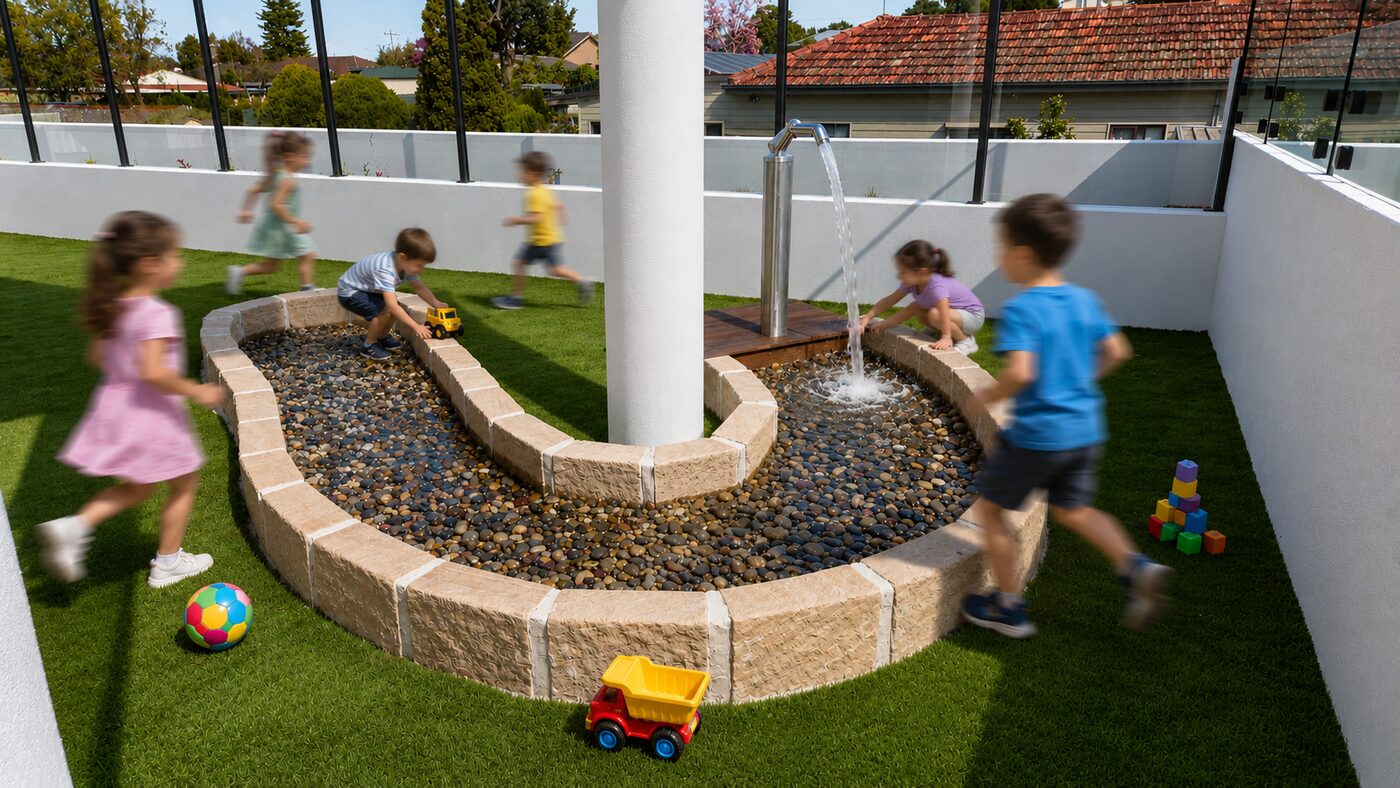 Outdoor play area at the Campbelltown centre